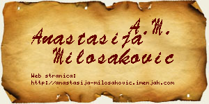 Anastasija Milošaković vizit kartica